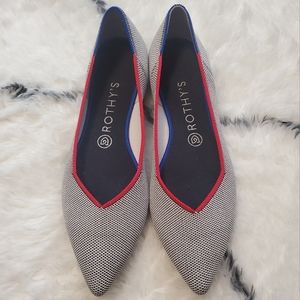 Rothy’s Gray Piped points Size 10